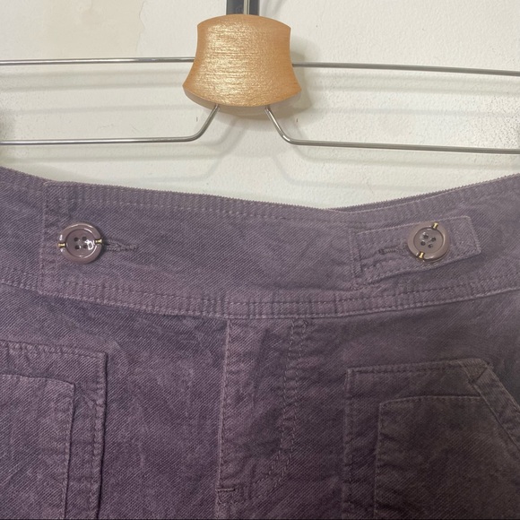 Anthropologie IDRA Dark Purple Baby Wale Corduroy Skirt Size 4 - Picture 6 of 11